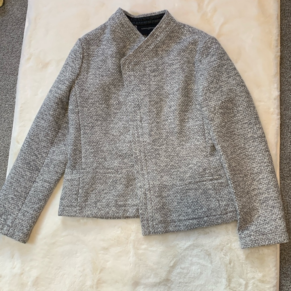 Banana Republic grey wool blend blazer jacket